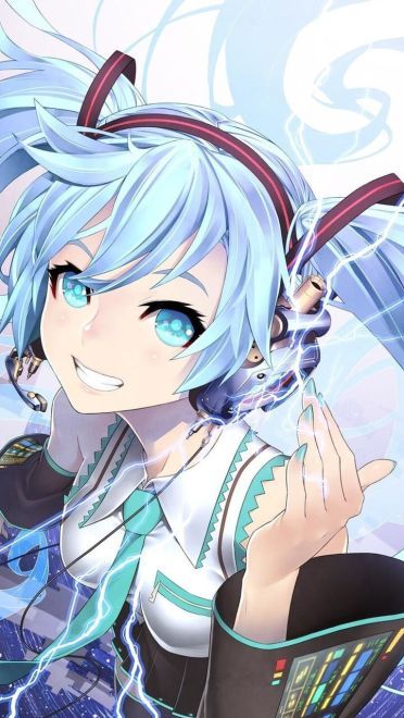 初音跳起时那迷之微笑高清手机壁纸(1)