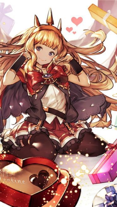 动漫少女送你爱心巧克力你接受吗？情人节限定壁纸(1)