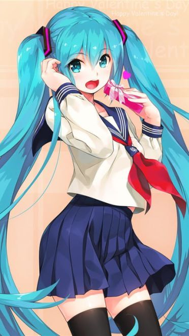 动漫少女送你爱心巧克力你接受吗？情人节限定壁纸(1)