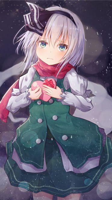 动漫少女送你爱心巧克力你接受吗？情人节限定壁纸(1)