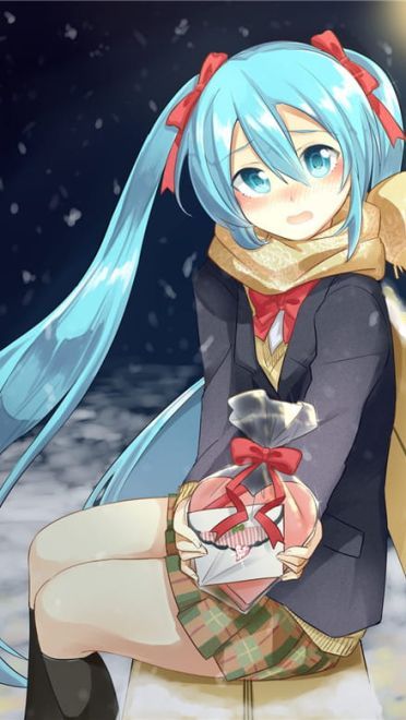 动漫少女送你爱心巧克力你接受吗？情人节限定壁纸(1)