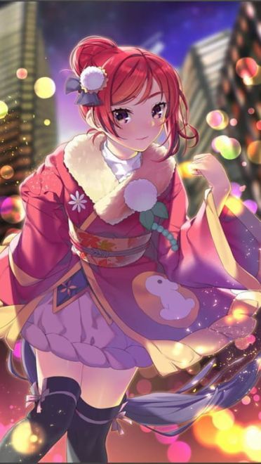 动漫丸子头少女手机壁纸