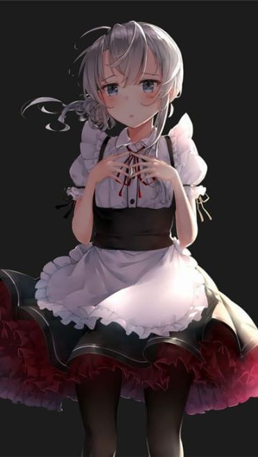 动漫丸子头少女手机壁纸