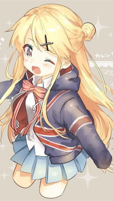 动漫丸子头少女手机壁纸