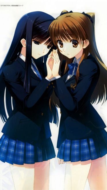 白色相簿 冬马和纱&小木曾雪菜 精美手机壁纸