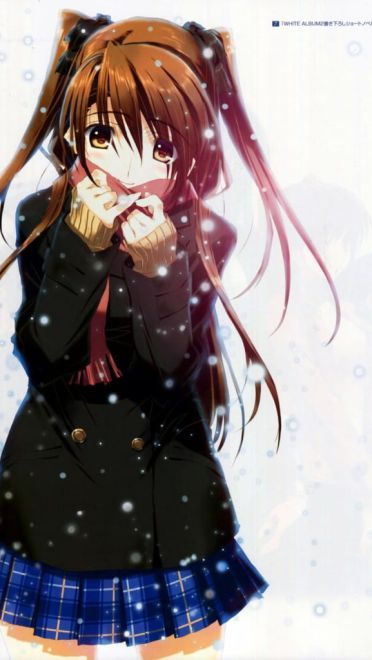 白色相簿 冬马和纱&小木曾雪菜 精美手机壁纸