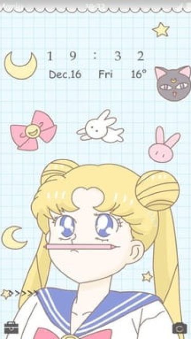 美少女战士 水冰月 月野兔 萌化安卓手机主题