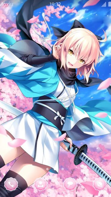 Fate/GO 樱Saber冲田总司 萌化安卓手机主题