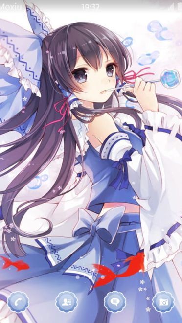 东方Project 博丽灵梦·蓝 安卓手机主题