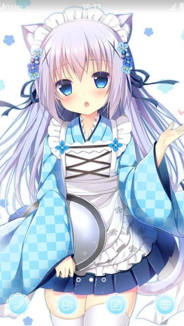 点兔 香风智乃·猫耳女仆 安卓手机主题下载