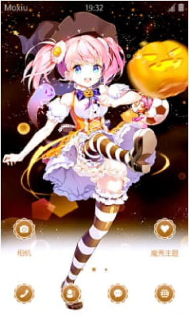 万圣节小萝莉安卓手机主题下载