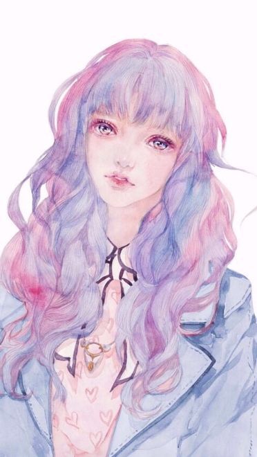 二次元动漫手绘女生手机壁纸