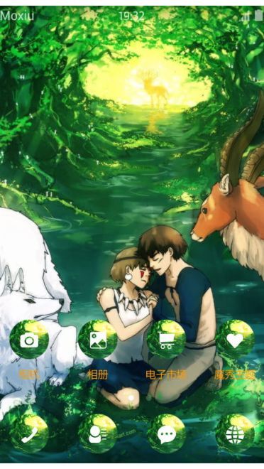 《幽灵公主》萌化手机主题