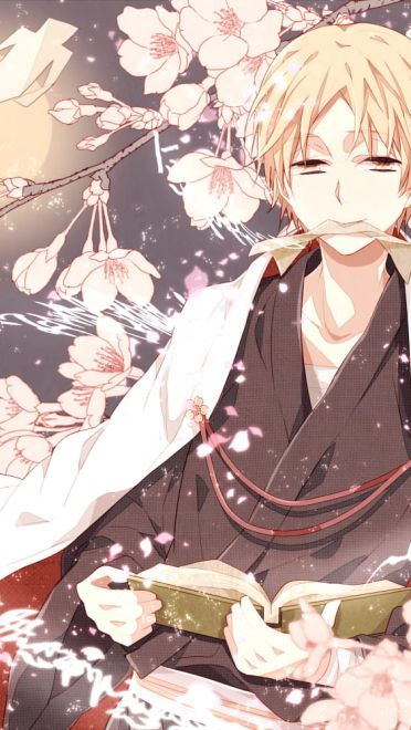 《夏目友人帐》樱花树下的夏目萌化手机主题