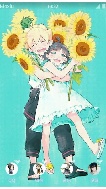 《火影忍者》鸣人的一家萌化手机主题