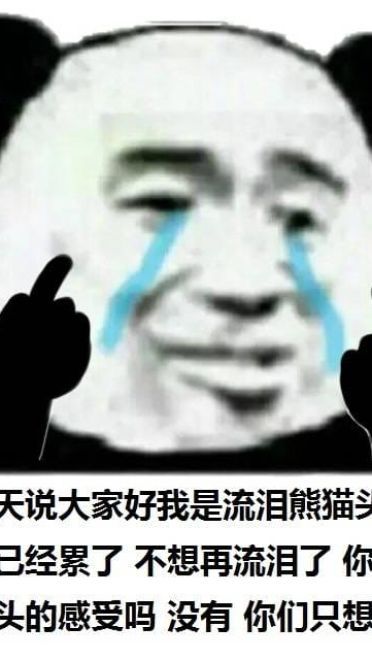 流泪熊猫头qq微信聊天表情包