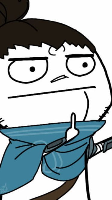 卡殿 竖中指表情包