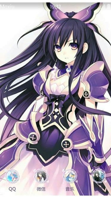 《约会大作战》夜刀神十香萌化手机主题