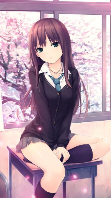 是不见方三日 世上满樱花 少女与樱花动漫手机壁纸(1)