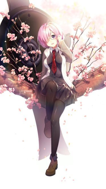 是不见方三日 世上满樱花 少女与樱花动漫手机壁纸(1)