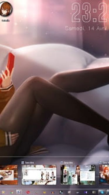 Windows 7主题 命运石之门 萌化主题