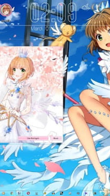 Windows 7 萌化电脑主题 魔卡少女樱