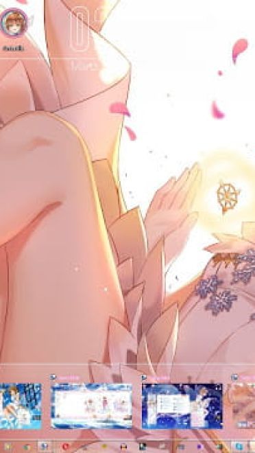 Windows 7 萌化电脑主题 魔卡少女樱