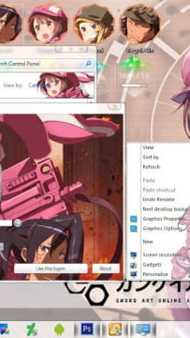 Windows 7 萌化电脑主题 刀剑神域外传