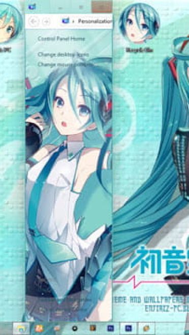 Windows10 萌化电脑主题 初音未来