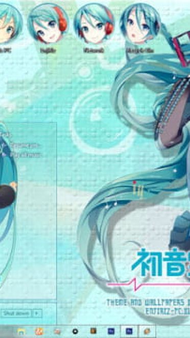 Windows10 萌化电脑主题 初音未来