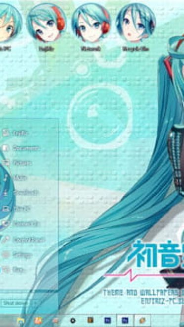 Windows10 萌化电脑主题 初音未来