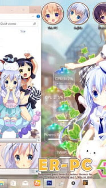 Windows10 萌化电脑主题 请问您今天要来点兔子吗？