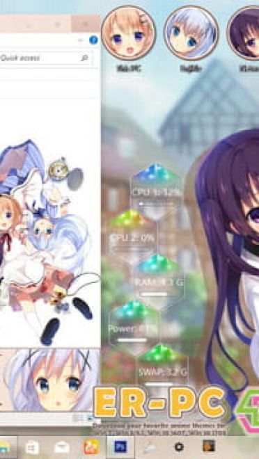 Windows10 萌化电脑主题 请问您今天要来点兔子吗？