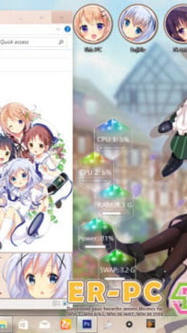 Windows10 萌化电脑主题 请问您今天要来点兔子吗？