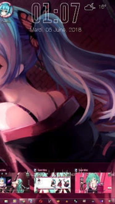 Windows7 萌化电脑主题 初音未来