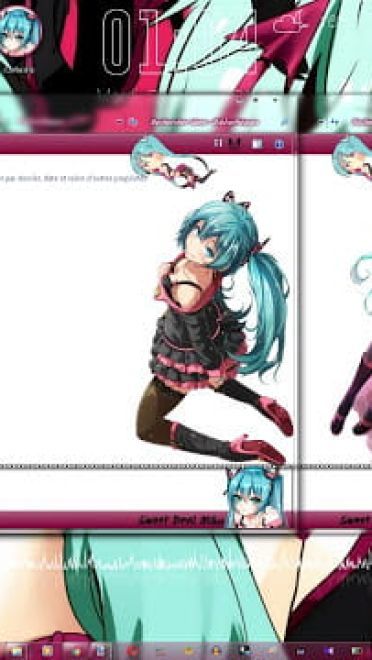 Windows7 萌化电脑主题 初音未来