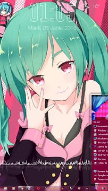 Windows7 萌化电脑主题 初音未来