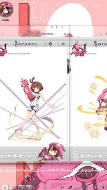 Windows7 萌化电脑主题 刀剑神域GGO 莲酱