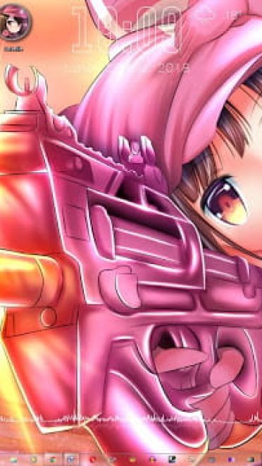 Windows7 萌化电脑主题 刀剑神域GGO 莲酱