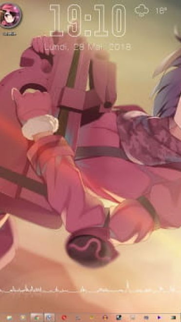 Windows7 萌化电脑主题 刀剑神域GGO 莲酱