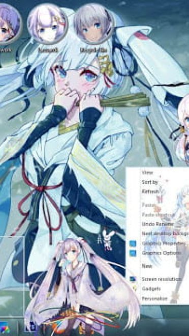 Windows7 萌化电脑主题 2018雪初音