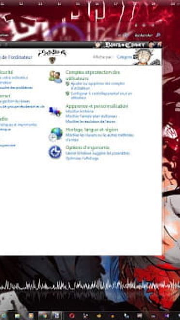 Windows7 萌化电脑主题 黑色五叶草
