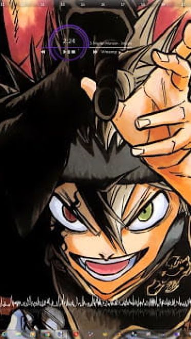 Windows7 萌化电脑主题 黑色五叶草