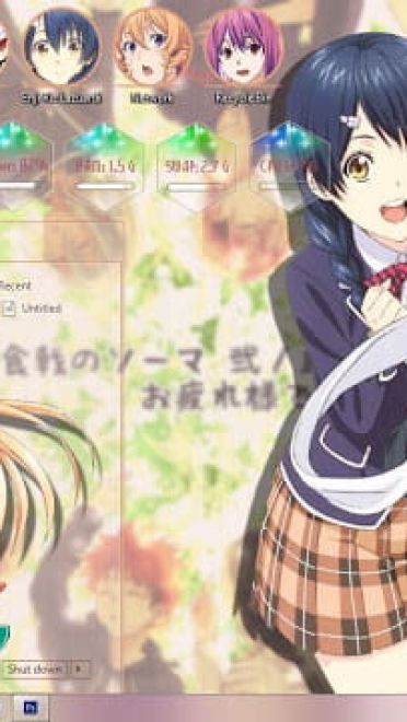 Windows10 萌化电脑主题 食戟之灵