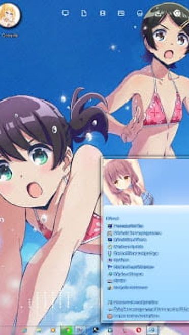 Windows7 萌化电脑主题 遥的接球