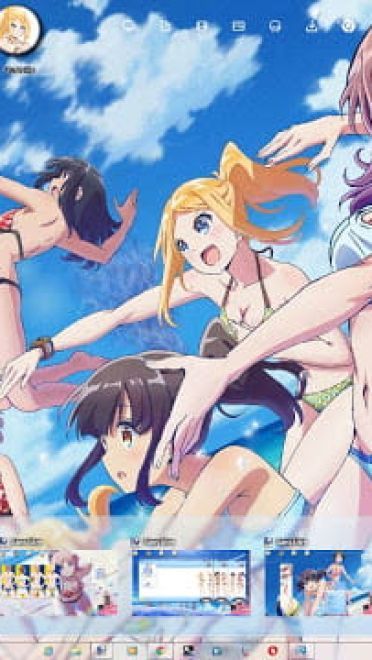 Windows7 萌化电脑主题 遥的接球