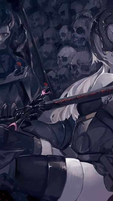 Fate/Grand Order 龙之魔女 黑贞德动漫电脑壁纸下载(1)