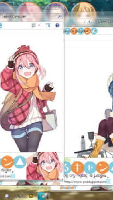 Windows7 萌化电脑主题 摇曳露营