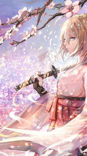 Fate/Grand Order 樱saber 冲田总司动漫电脑壁纸下载(1)