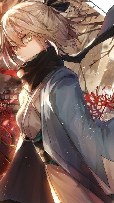 Fate/Grand Order 樱saber 冲田总司动漫电脑壁纸下载(1)